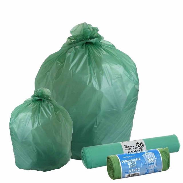 20 Sacchetti biodegradabili compostabili per umido 50x60cm - PapoLab