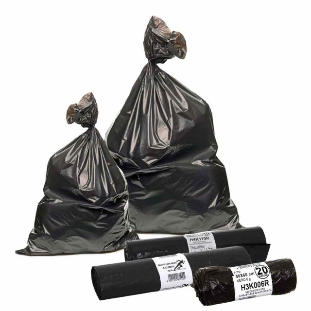 1000 buste sacchetti biodegradabili compostabili 22+12x40 norma EN 13432  per negozi alimentari, usi domestici a strappo e asola per appenderli