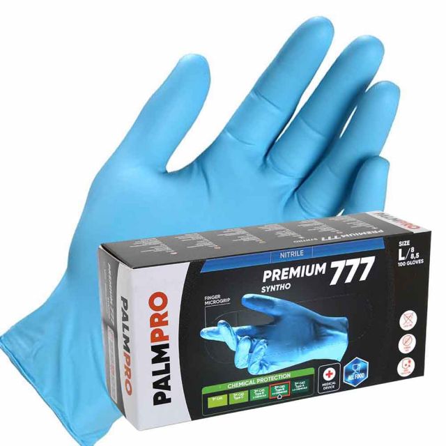 Guanti in nitrile azzurri Icoguanti PalmPro 777 Syntho XL - PapoLab