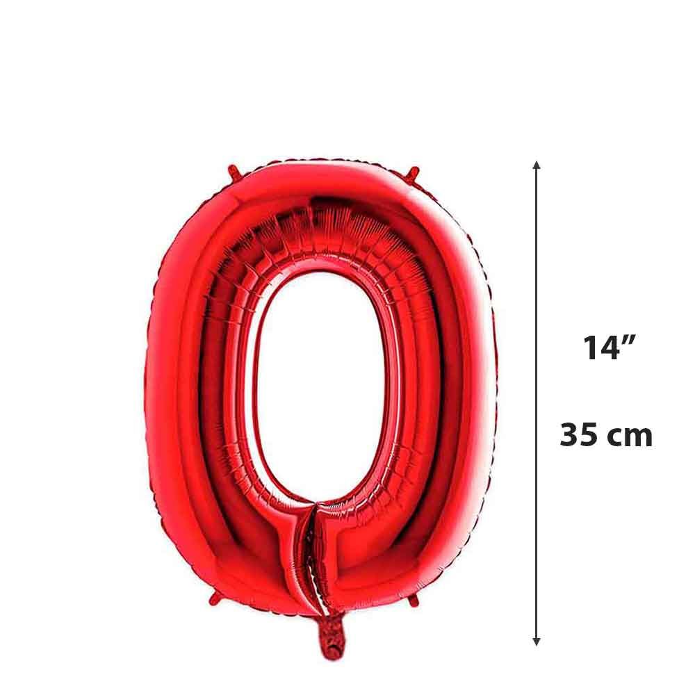 Palloncino Mylar numero 1 rosso da 14″ 35 cm in offerta - PapoLab