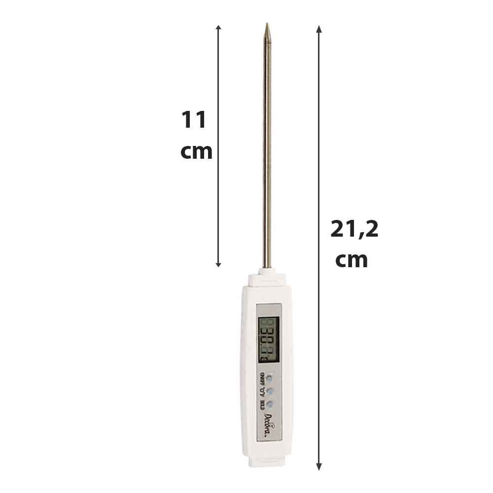 Termometro digitale per alimenti con display lcd e sonda in acciaio inox  15cm