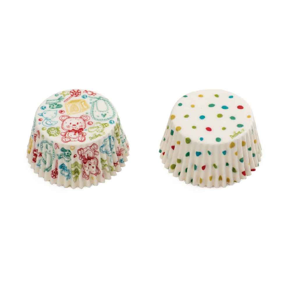 Pirottini in carta per muffin Baby e Pois 5 cm in offerta - PapoLab