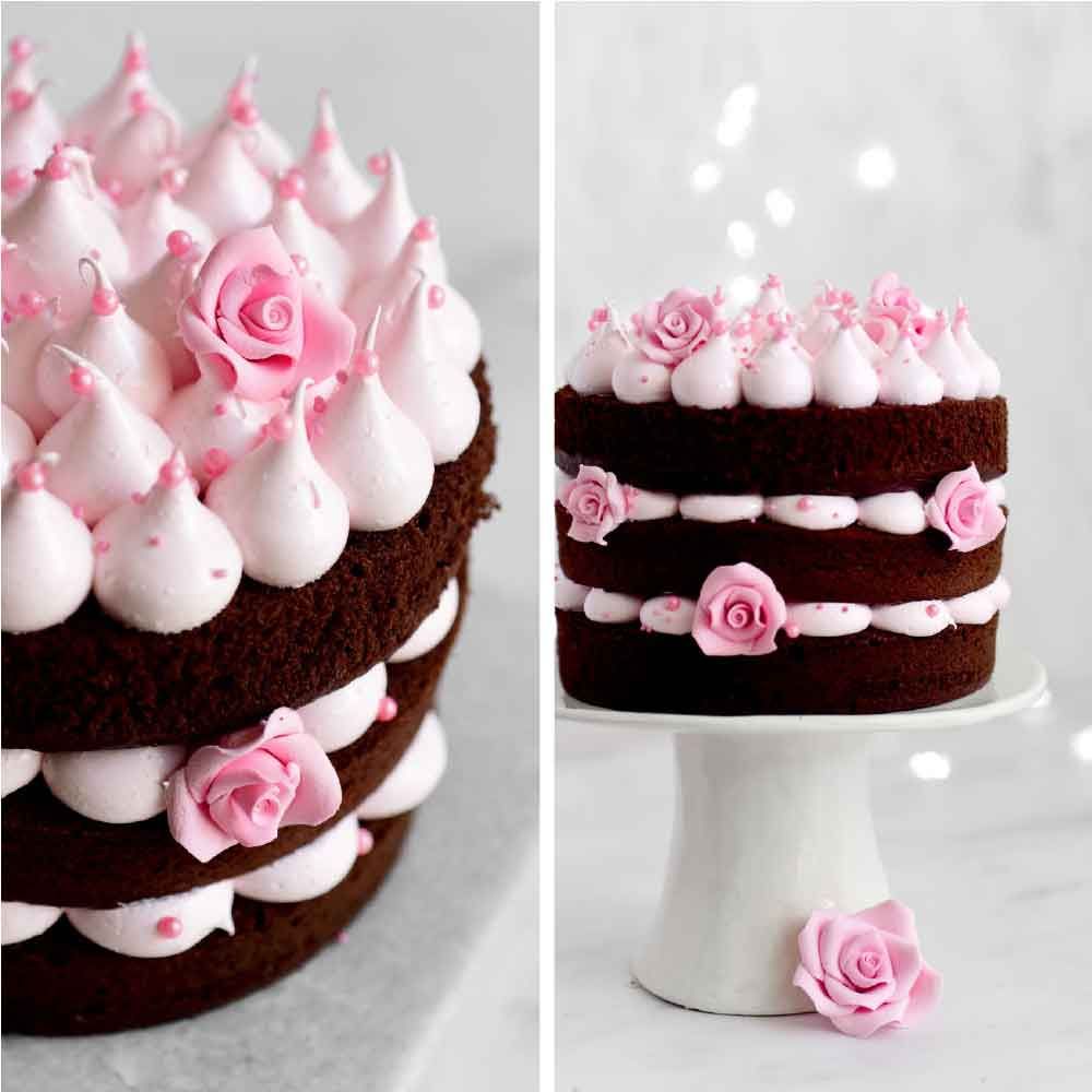 Decorazioni rose di zucchero per torte rosa in offerta - PapoLab