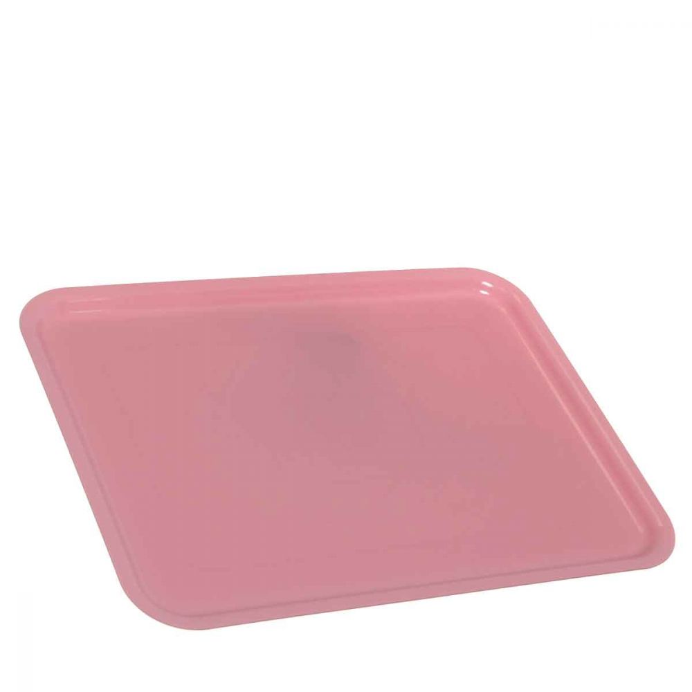 Vassoio porta oggetti da appoggio rosa in plastica Ring