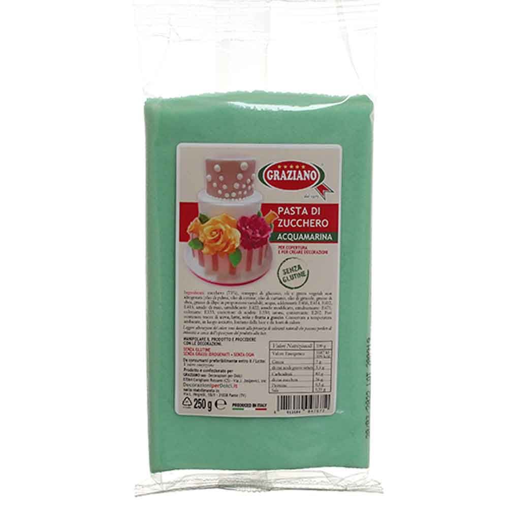 Pasta di zucchero - verde acqua - 250 g