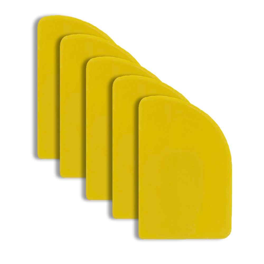 Raschietto in plastica gialla taglia impasto bordi smussati - PapoLab