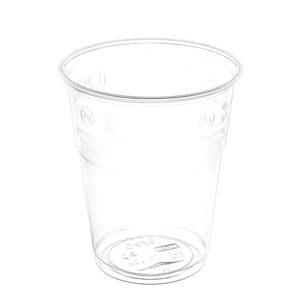 Bicchieri da cocktail turchese in polipropilene 350cc impilabile col logo