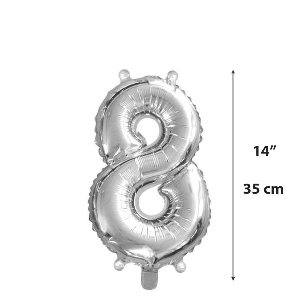 Palloncino Numero 8 Medio Mylar