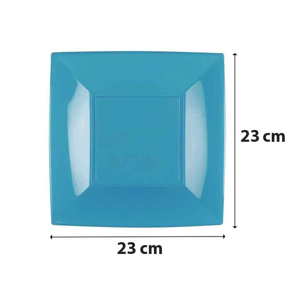 Piatti di plastica riutilizzabili microonde colorati 23x23cm - PapoLab