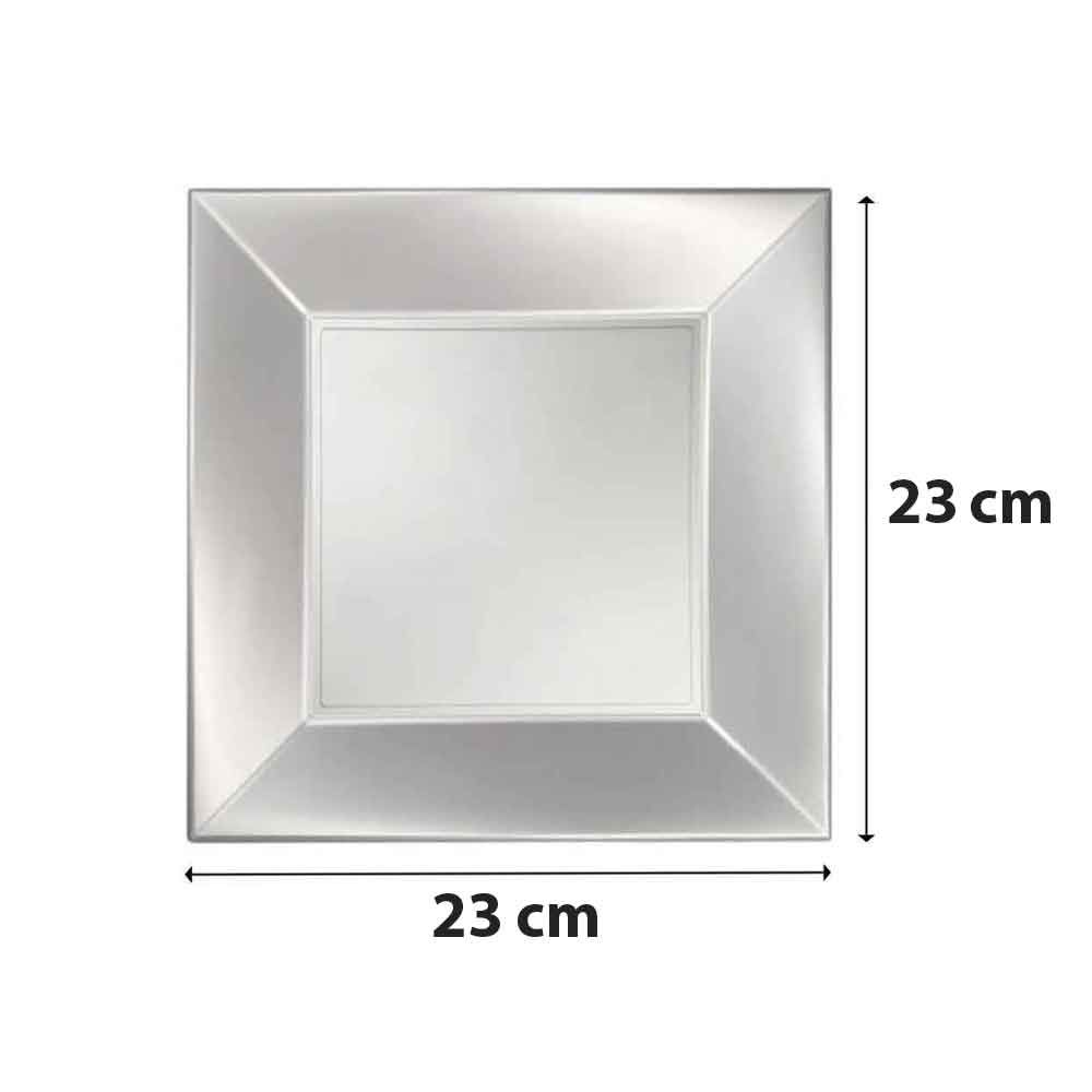 Piatti plastica riutilizzabili microonde bianco perla 23x23 - PapoLab