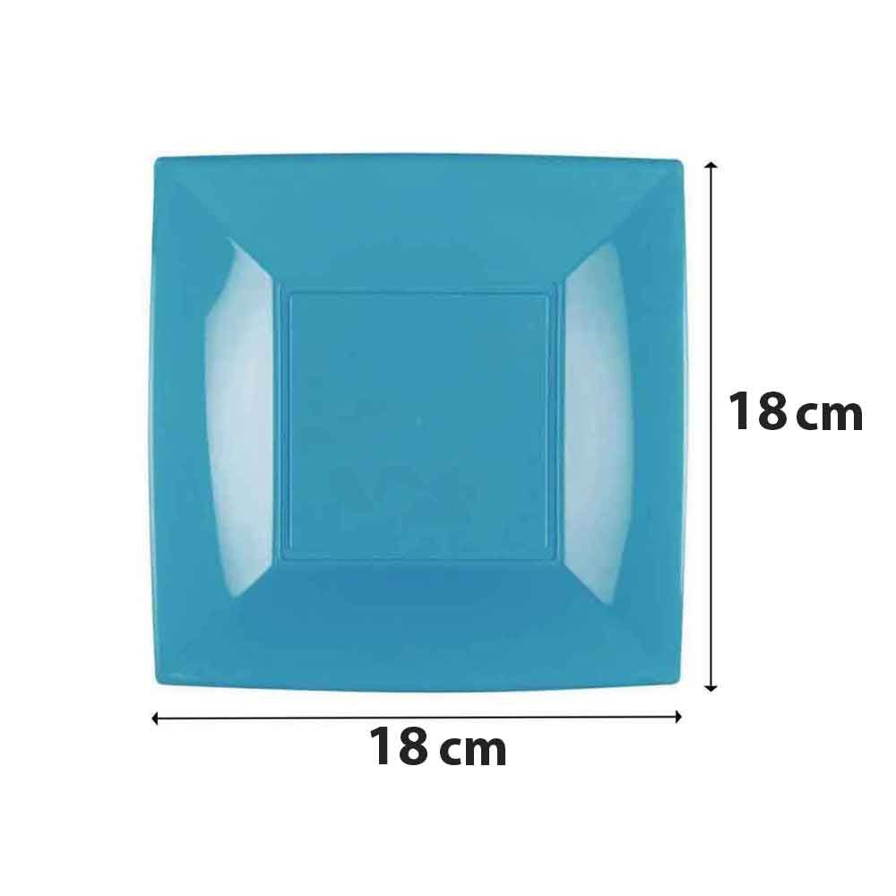 Piatti fondi plastica lavabili per microonde colorati 18x18 - PapoLab