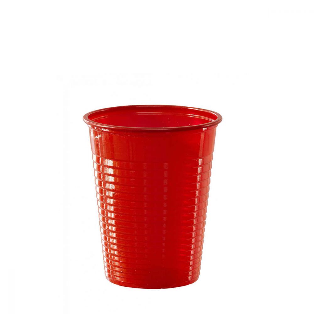 Bicchieri di plastica colorati monouso DOpla Colors rosso - PapoLab