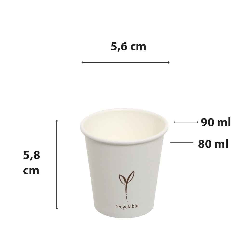 Bicchieri da caffè di carta riciclabili in offerta - PapoLab