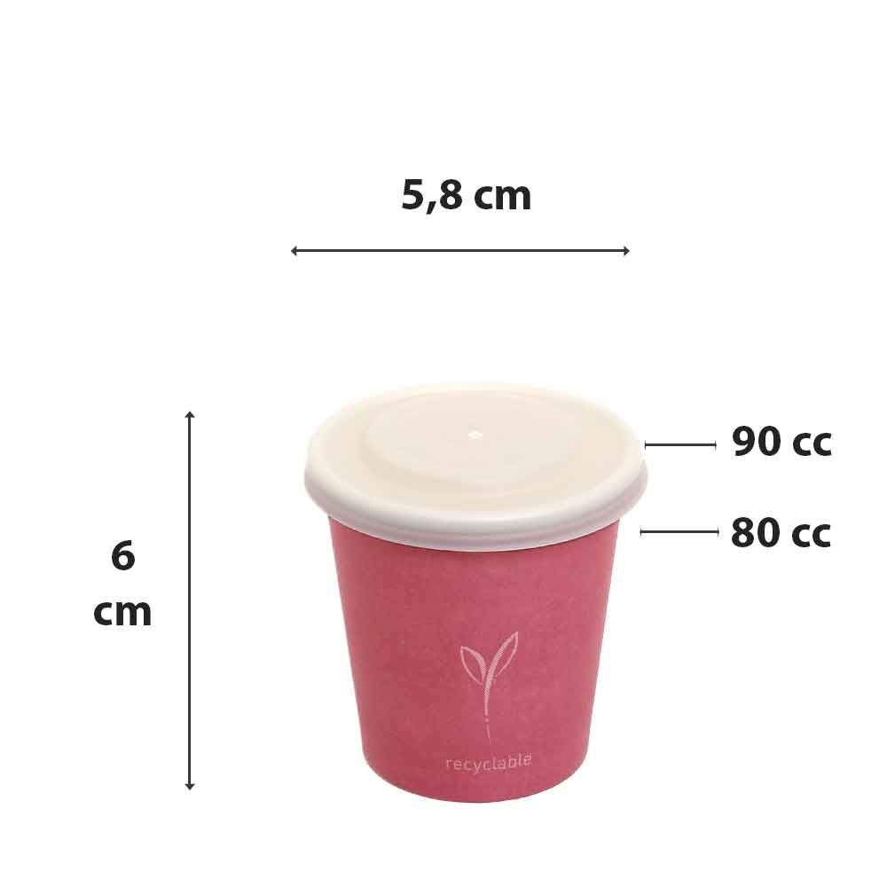 Bicchieri da caffè di carta peonia asporto 80ml in offerta - PapoLab
