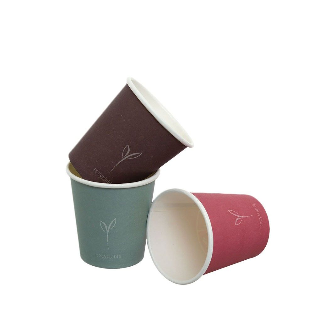 bicchierini colorati usa e getta per caffè in cartoncino riciclabile
