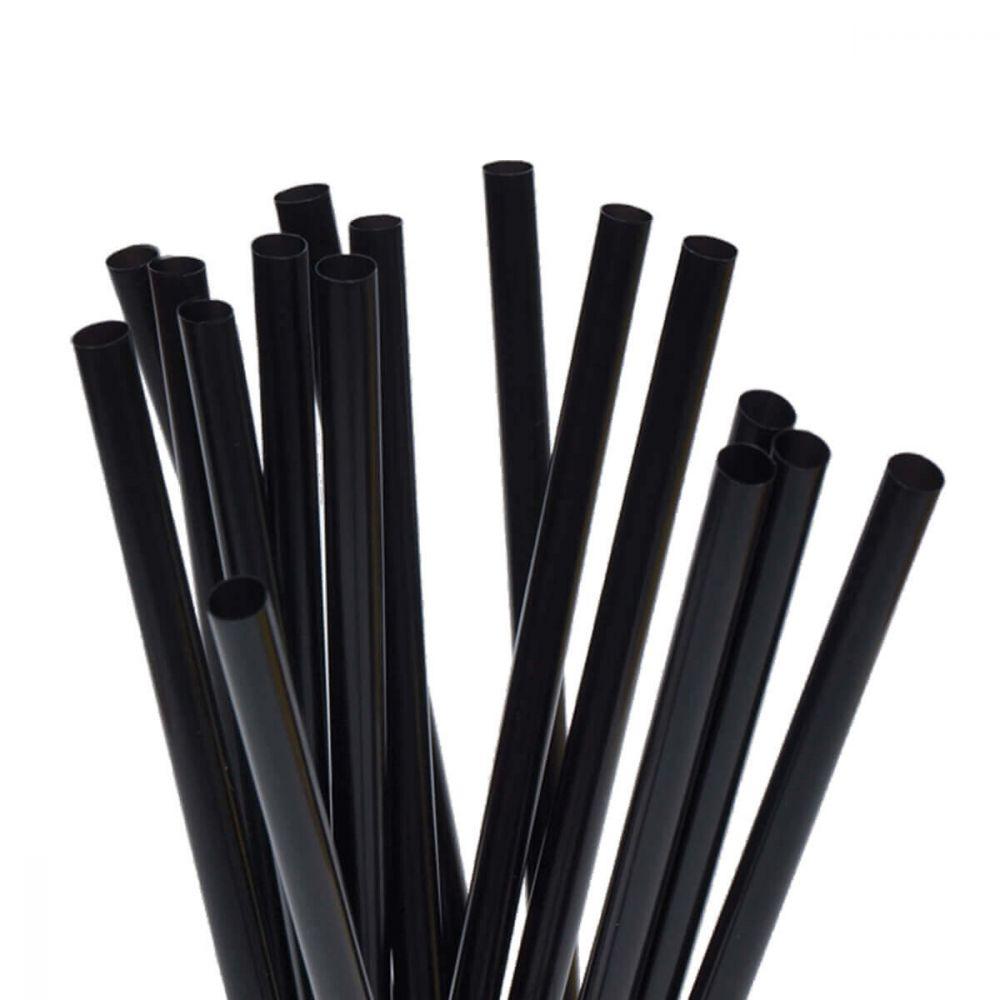 Cannucce nere da cocktail PLA compostabili 15 cm in offerta - PapoLab