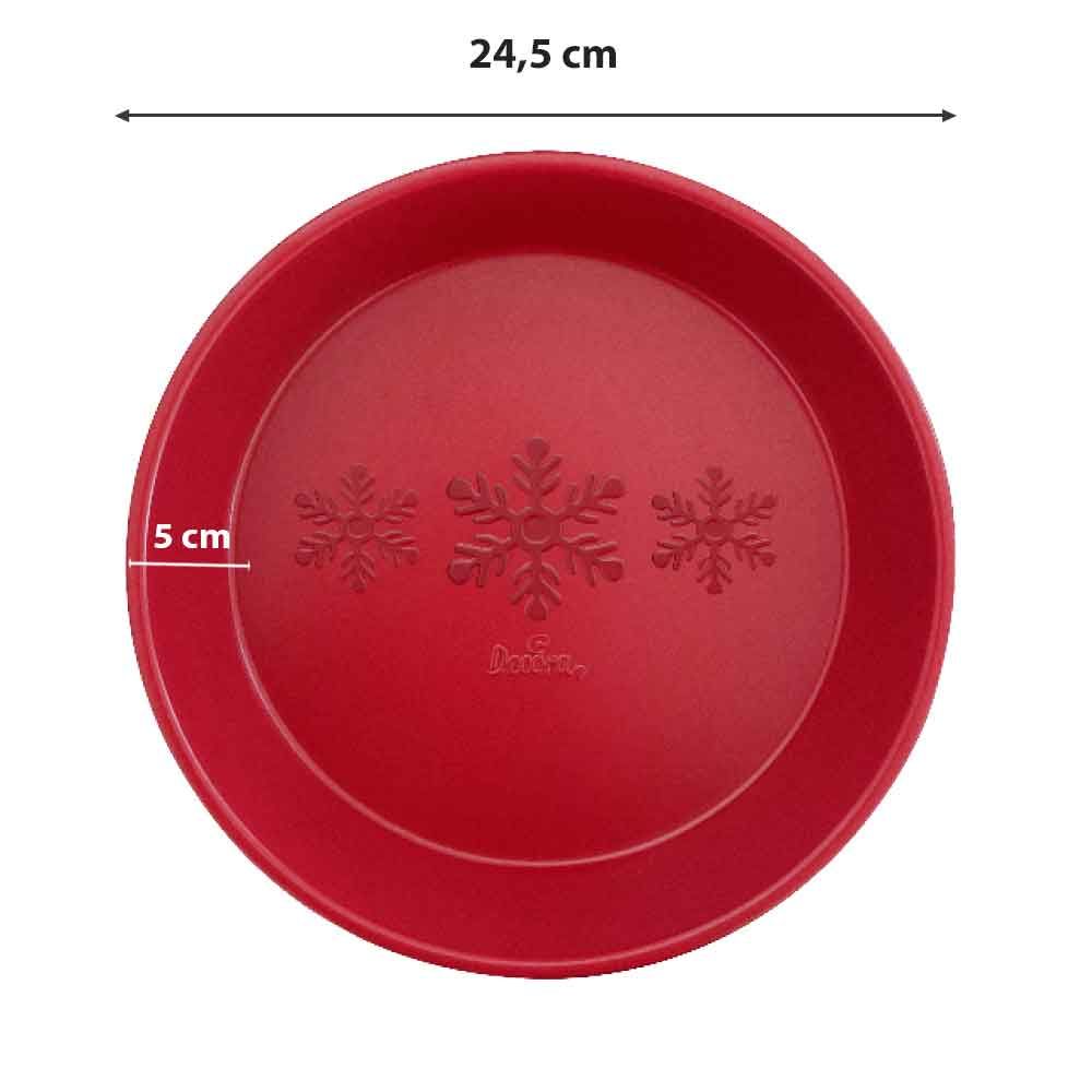 Piatti Natalizi in Plastica Riutilizzabili con Stella Set da 12 Colore  Rosso - - Idee regalo