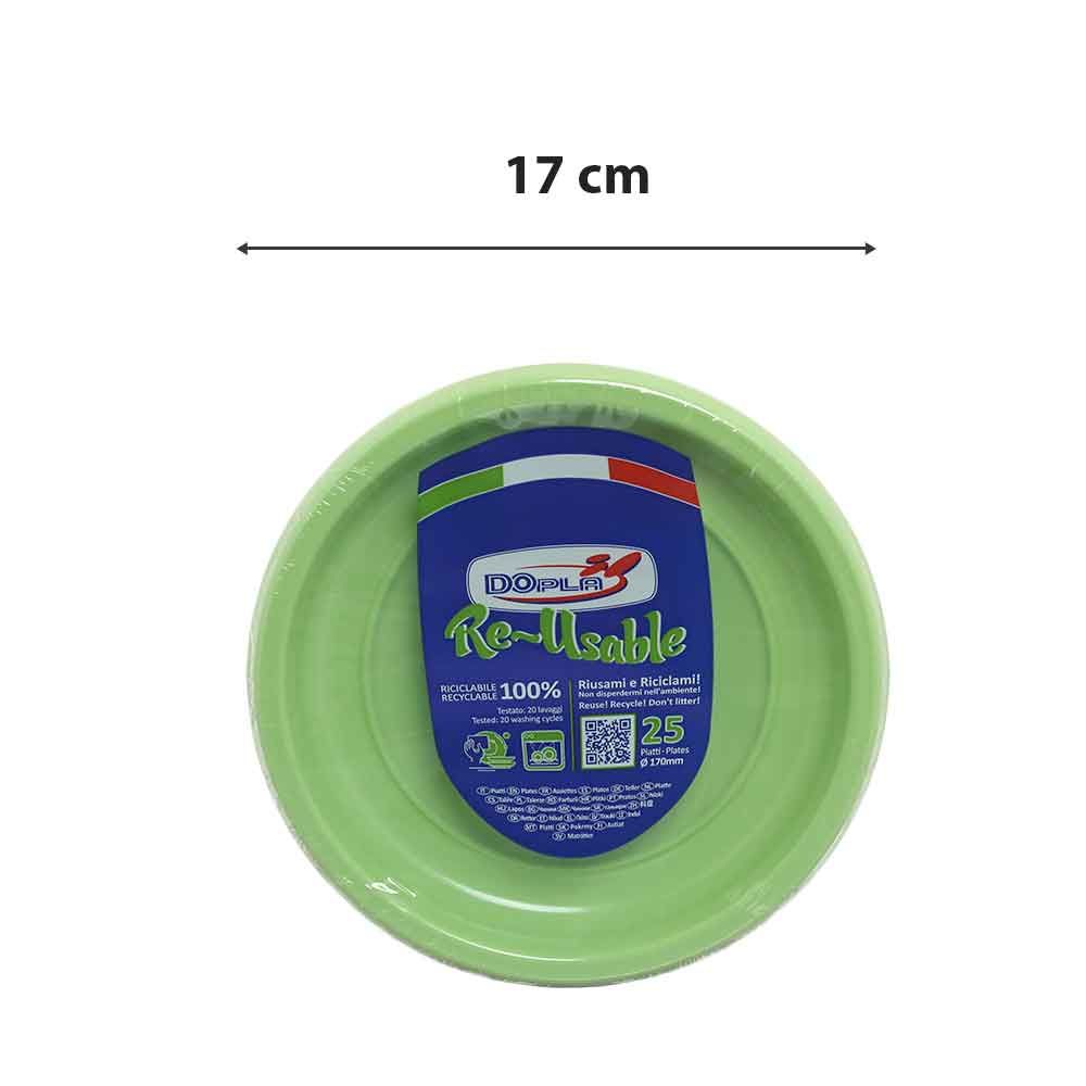 Forchette verdi di plastica - 24 pz