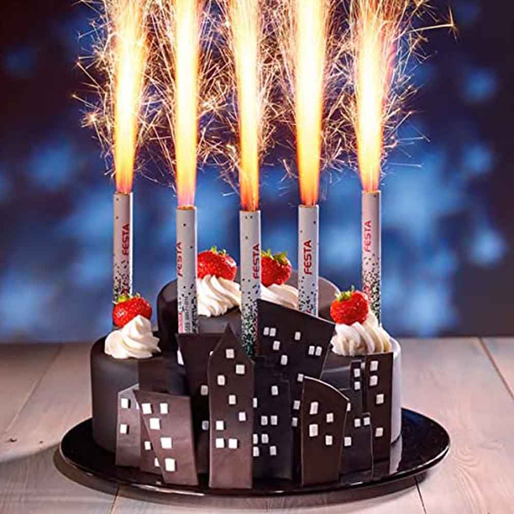 Mostfun 12 candele di compleanno con fiamme reali per feste, per