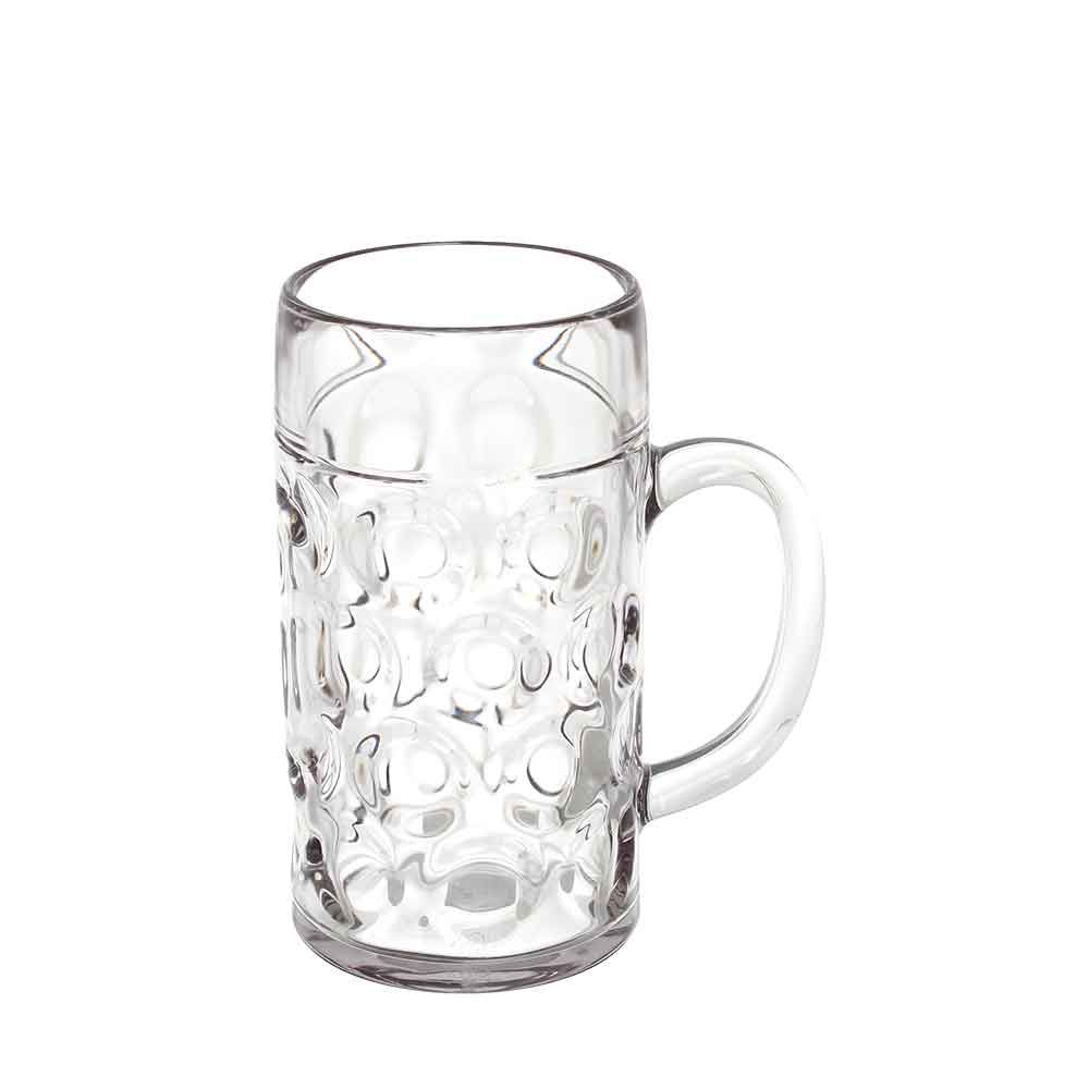 Bicchiere birra plastica riutilizzabile trasparente 200ml - PapoLab