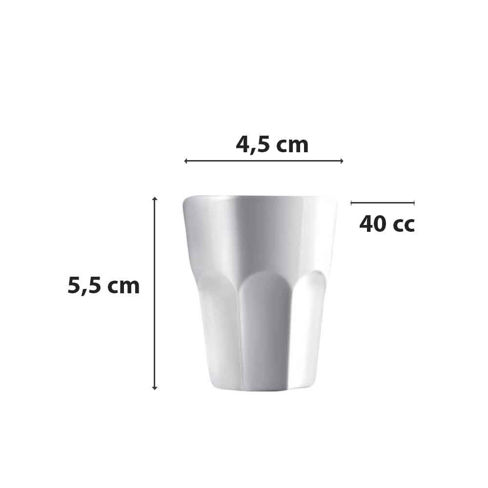 Bicchierini shot da degustazione 40ml bianchi in offerta - PapoLab