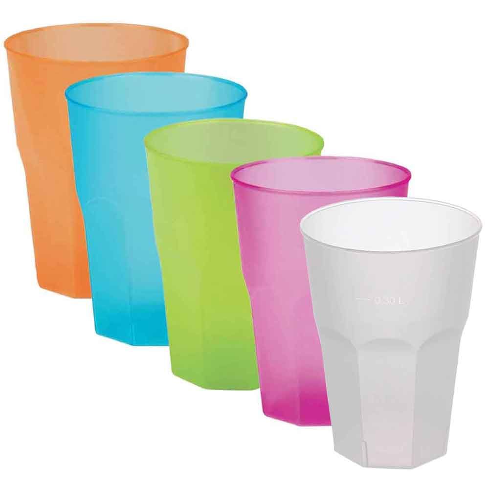 Bicchieri da cocktail plastica riutilizzabile colorati 420ml - PapoLab