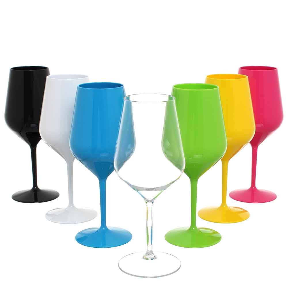 Set 2 Bicchieri Vino in Multicolore