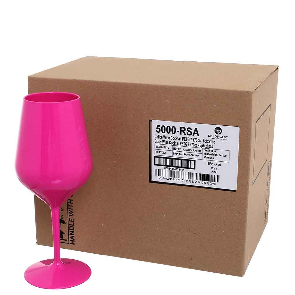 Bicchiere plastica Calice Rosa 312 ml