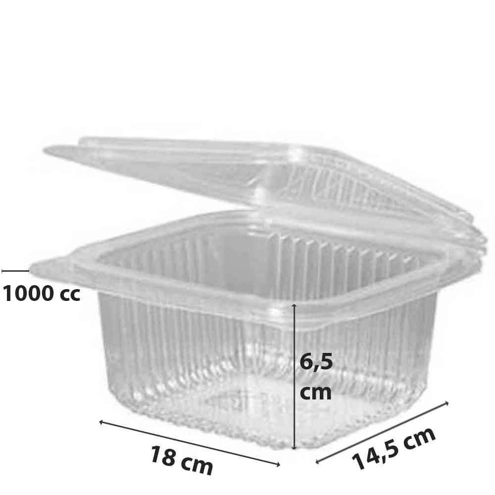 Vaschette per alimenti Gastronomia Clamshell 250 uso freddo - PapoLab