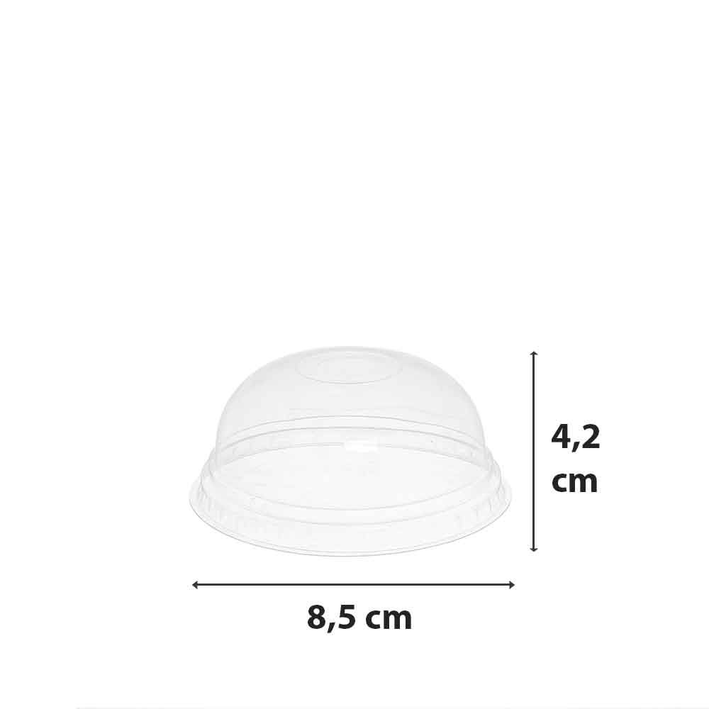 Bicchieri con coperchio a cupola senza foro Kristal 400ml - PapoLab