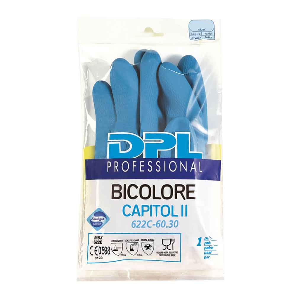 Guanti da lavoro in lattice BICOLORE taglia S 6-6,5 in offerta - PapoLab