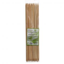 Spiedini di legno in bambù 35 cm 2 punte al miglior prezzo - PapoLab