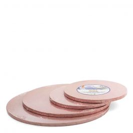 Cakeboard vassoio Sottotorta rotondo rivestito rosa antico h 1,2 cm