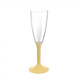 Flutes calici di plastica lavabili gambo lungo champagne - PapoLab