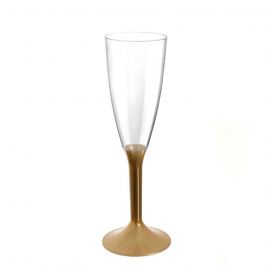 Flutes calici di plastica lavabili gambo lungo champagne - PapoLab