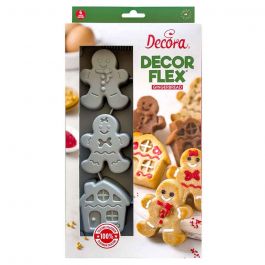 Stampo per dolci Gingerbread Natale in silicone per cottura - PapoLab