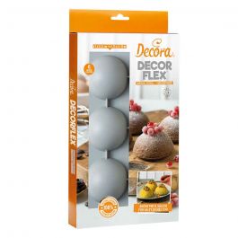 Stampo silicone per dolci mezze sfere 6 cavità Ø 7 cm Decora - PapoLab