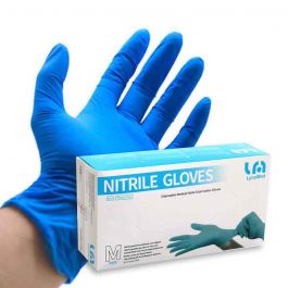 Guanti medicali in nitrile monouso blu azzurro LyncMed - PapoLab